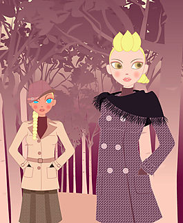 秋季服裝矢量素材