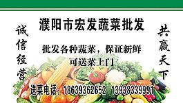 蔬菜批發(fā)名片圖片