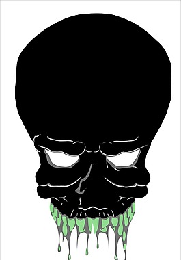 可怕的頭骨矢量插畫