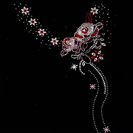 燙鉆 領(lǐng)邊 花紋 花朵 免費(fèi)素材