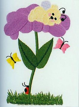繡花 花朵 蜜蜂 蝴蝶 免費(fèi)素材