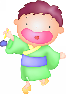 小男孩卡通画