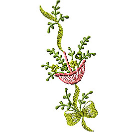 繡花 花卉 蝴蝶結 免費素材