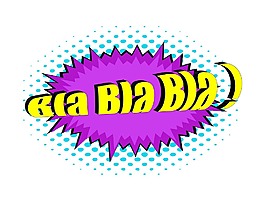 復古的BLA文本banner矢量