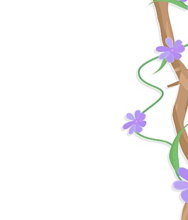 粉紅色的花枝邊界設(shè)計