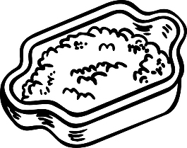 食槽里的饭