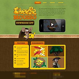 卡通兒童APP網站模板