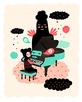 位圖 插畫 插畫師 Muxxi 女孩 免費(fèi)素材