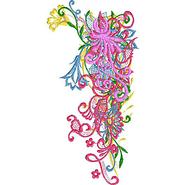 繡花 花紋 花朵 免費素材