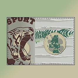 印花矢量圖 圖文結(jié)合 文字 英文 動物 免費(fèi)素材