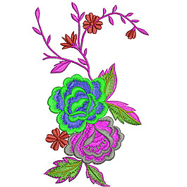 繡花 花紋 花朵 免費素材