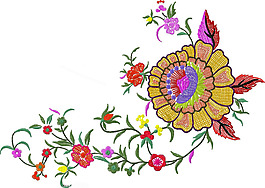 繡花 花紋 花朵 免費(fèi)素材