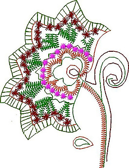 繡花 花紋 花朵 免費(fèi)素材