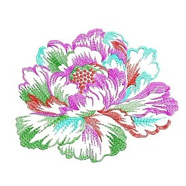 繡花 花紋 花朵 牡丹 免費(fèi)素材