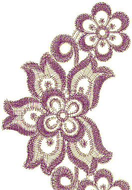領(lǐng)邊 繡花 花紋 花朵 免費(fèi)素材