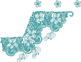 領(lǐng)邊 繡花 花紋 花朵 免費(fèi)素材