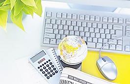 辦公桌特寫圖片