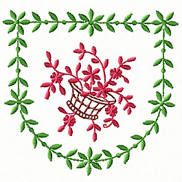 绣花 花环 花篮 家纺 免费素材