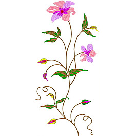 繡花 花紋 花朵 免費素材
