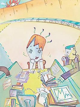 辦公室人物漫畫圖片