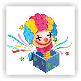 小丑禮物盒子