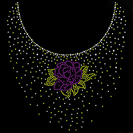 領(lǐng)邊 燙鉆 花朵 免費素材