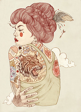 位圖 插畫 時(shí)尚插畫 人物插畫 時(shí)尚插畫 免費(fèi)素材