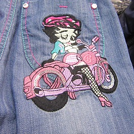 貼布 女孩 摩托車 免費素材
