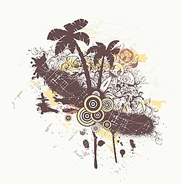 垃圾夏季背景矢量插畫(huà)