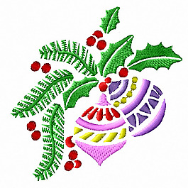 繡花 圣誕節(jié) 彩球 免費(fèi)素材