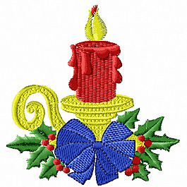 繡花 圣誕節(jié) 蠟燭 蝴蝶結(jié) 免費(fèi)素材