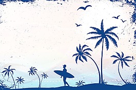 夏天垃圾背景矢量插畫