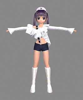 护士小美女3D模型