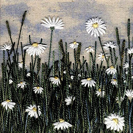 繡花 定位花 花朵 雛菊 免費素材