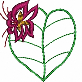 繡花 花朵 樹葉 免費(fèi)素材