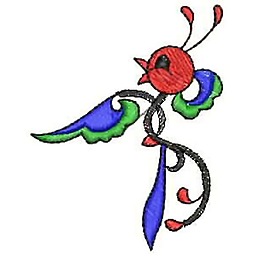 繡花 小鳥(niǎo) 藤蔓 免費(fèi)素材