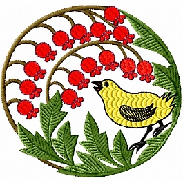 繡花 花朵 樹枝 鳥類 免費(fèi)素材