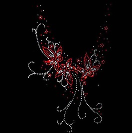 領(lǐng)邊 燙鉆 植物花紋 免費素材