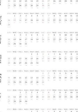 2010橫排日歷
