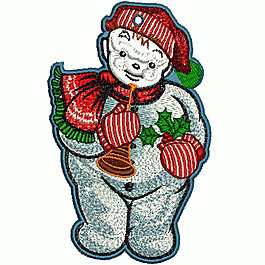 繡花 雪人 圣誕節(jié) 免費素材