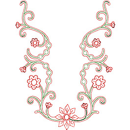 領(lǐng)邊 繡花 花紋 花朵 免費(fèi)素材