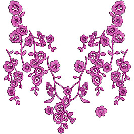 領(lǐng)邊 繡花 花紋 花朵 免費素材