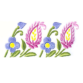 繡花 花朵 樹(shù)葉 藤蔓 免費(fèi)素材
