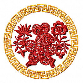 绣花 老鼠 春节喜庆 家纺 免费素材
