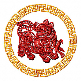 繡花 老虎 春節(jié)喜慶 家紡 免費素材