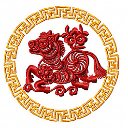 繡花 馬 春節(jié)喜慶 家紡 免費(fèi)素材