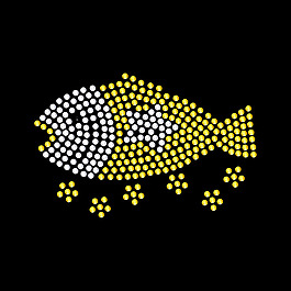 燙鉆 魚 花朵 免費素材