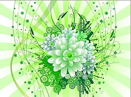 鮮花圖騰矢量圖