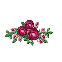 繡花 花朵 樹葉 免費素材