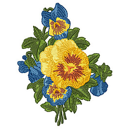 繡花 花朵 樹葉 免費(fèi)素材